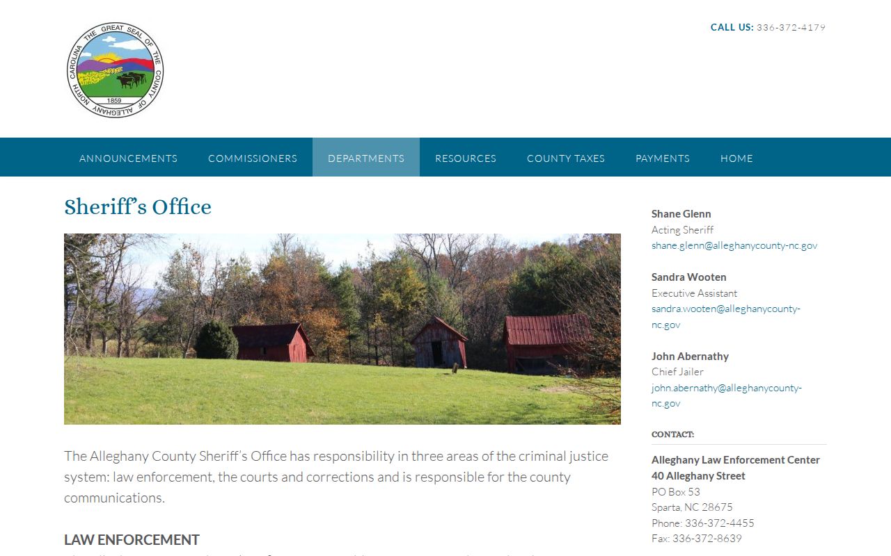 Alleghany County Sheriff's Office official agency page